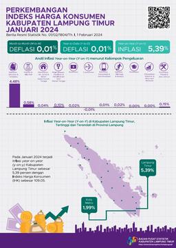 Kabupaten Lampung Timur Mengalami Inflasi Year-On-Year (Y-On-Y) Sebesar 5,39%